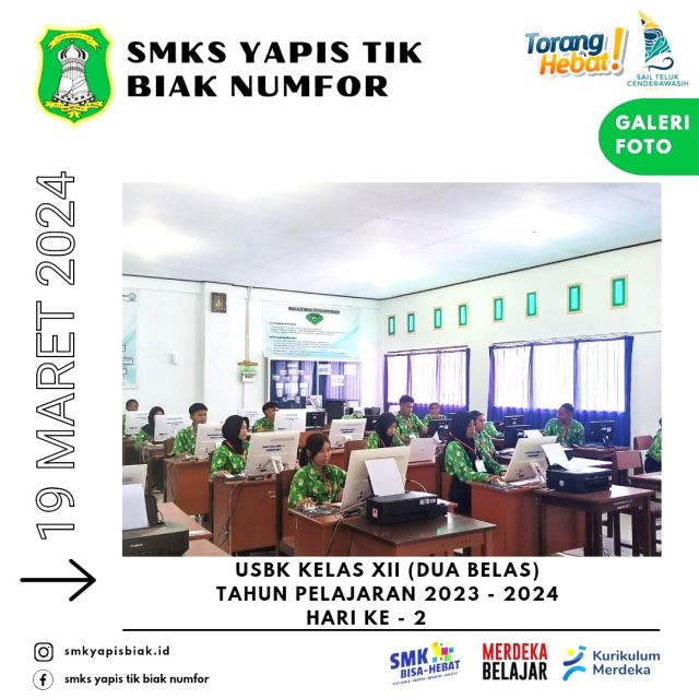 Sebanyak 85 Siswa SMKS Yapis TIK Ikuti USBK