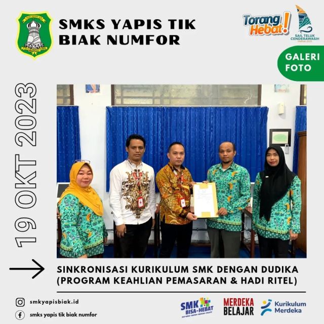 Sinkronisasi Kurikulum SMK dengan DUDIKA Program Keahlian Pemasaran & Hadi Ritel
