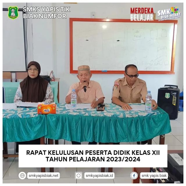 Rapat Kelulusan Peserta Didik Kelas XII Tahun Pelajaran 2023/2024